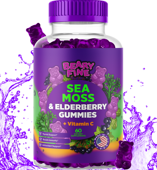 BearyFine Sea Moss Gummies & Elderberry